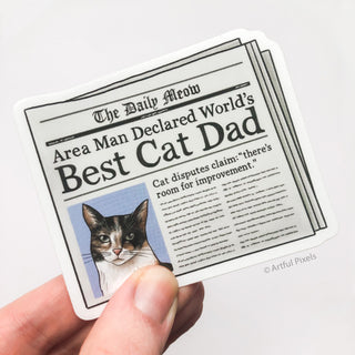 World's Best Cat Dad Sticker